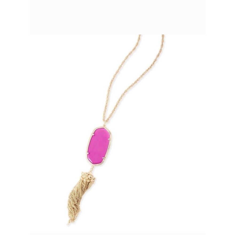 Kendra Scott Pink Magenta Rayne Tassel Necklace